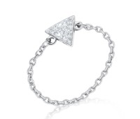 Triangle CZ Silver Ring NSR-3177